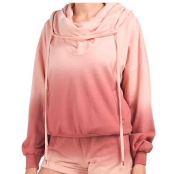 Young Fabulous & Broke Tops - Young Fabulous and Broke Ombré Piper Hoodie Sweatshirt Large